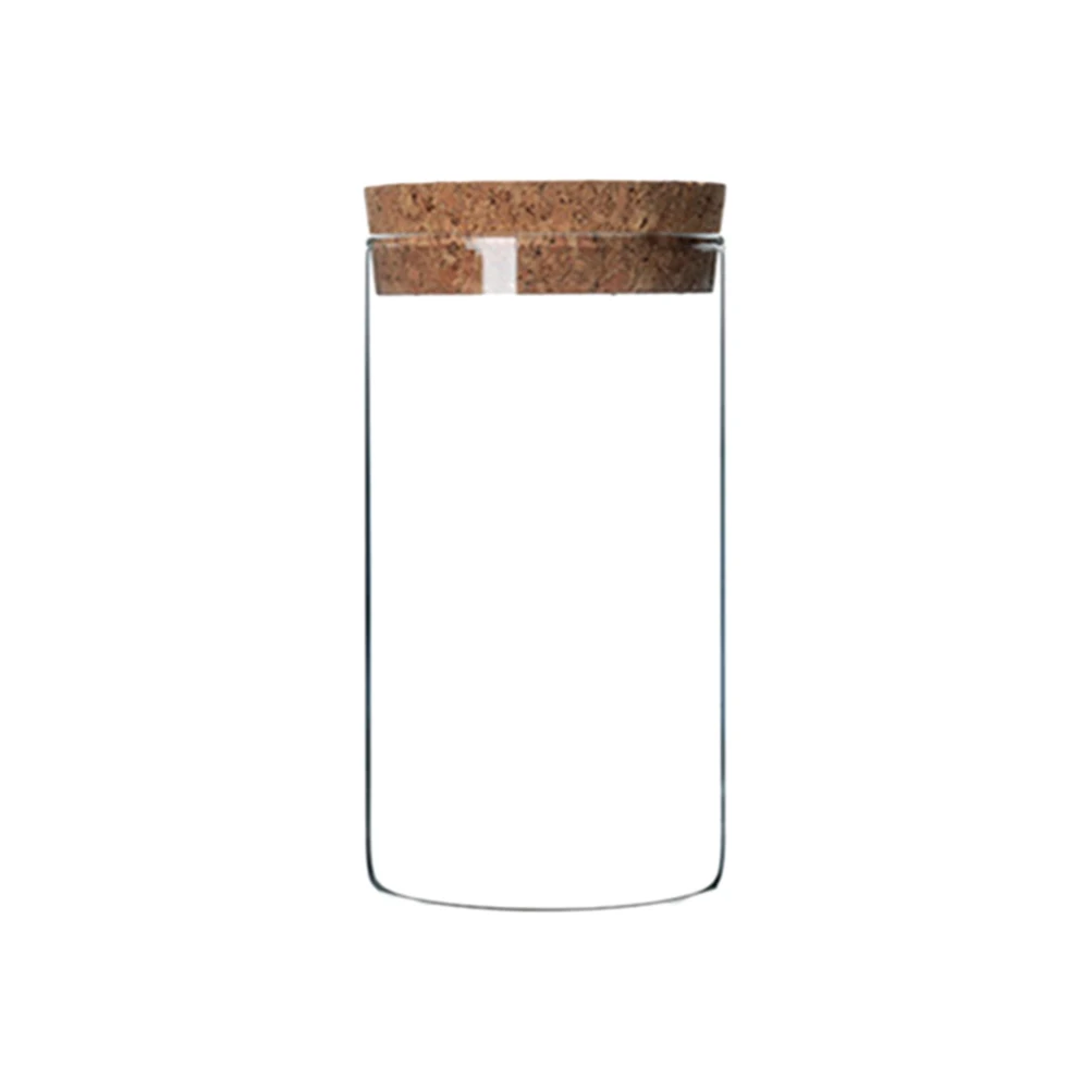 

300ml Glass Storage Jar High Borosilicate Glass Sealed Can for Food Grain Tea Cookie Storage Container with Cork Lid