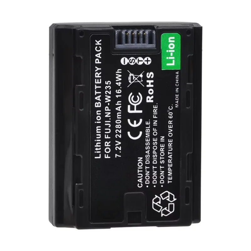 NP-W235 7.2V 2280mAh High Capacity Li-ion Camera Battery Compatible with Fujifilm X-T4 X-T5 X-H2S GFX100S GFX50S II X-H2