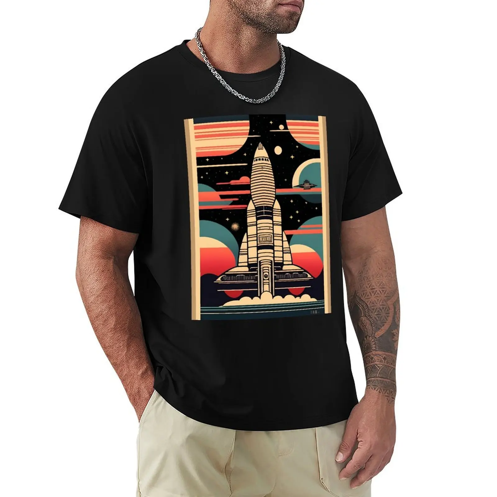 

Spaceship - Art T-Shirt Soft Basic Cotton Short Sleeve Tee