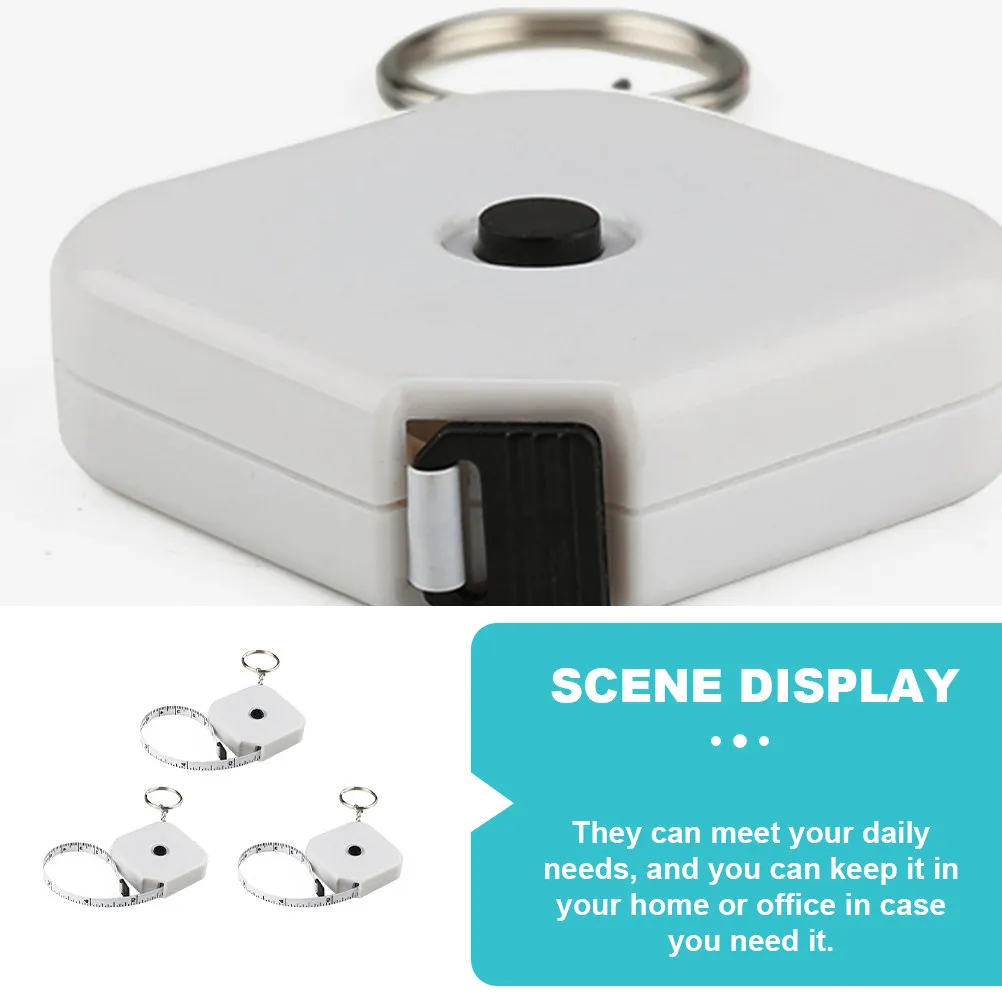 

Набор из 3 изысканных портативных измерительных рулеток квадратной формы для ежедневного использования, компактный дизайн