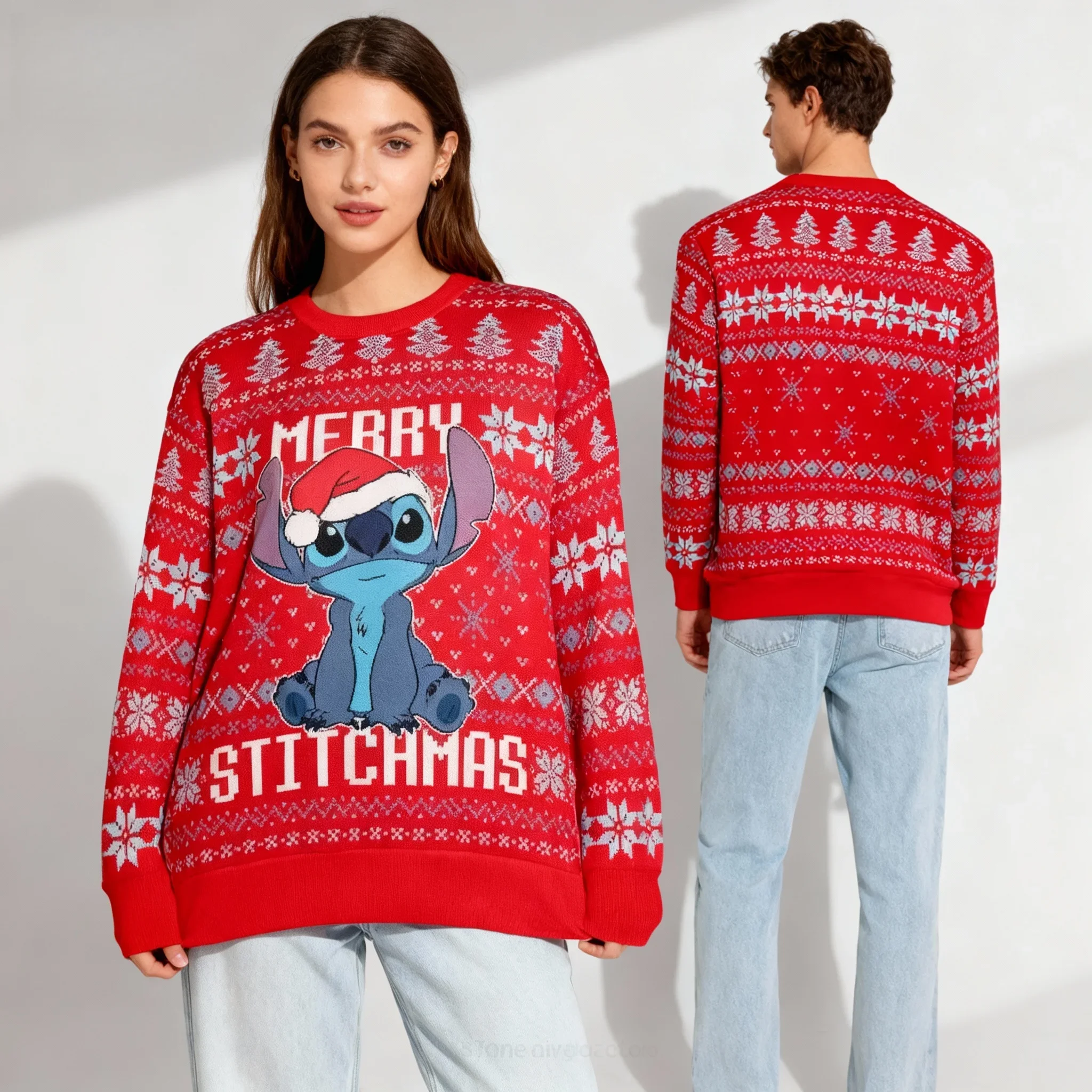 

Осень/зима, Рождественская серия Disney Zootopia 2, милая крутая женская толстовка большого размера с круглым вырезом для взрослых и детей