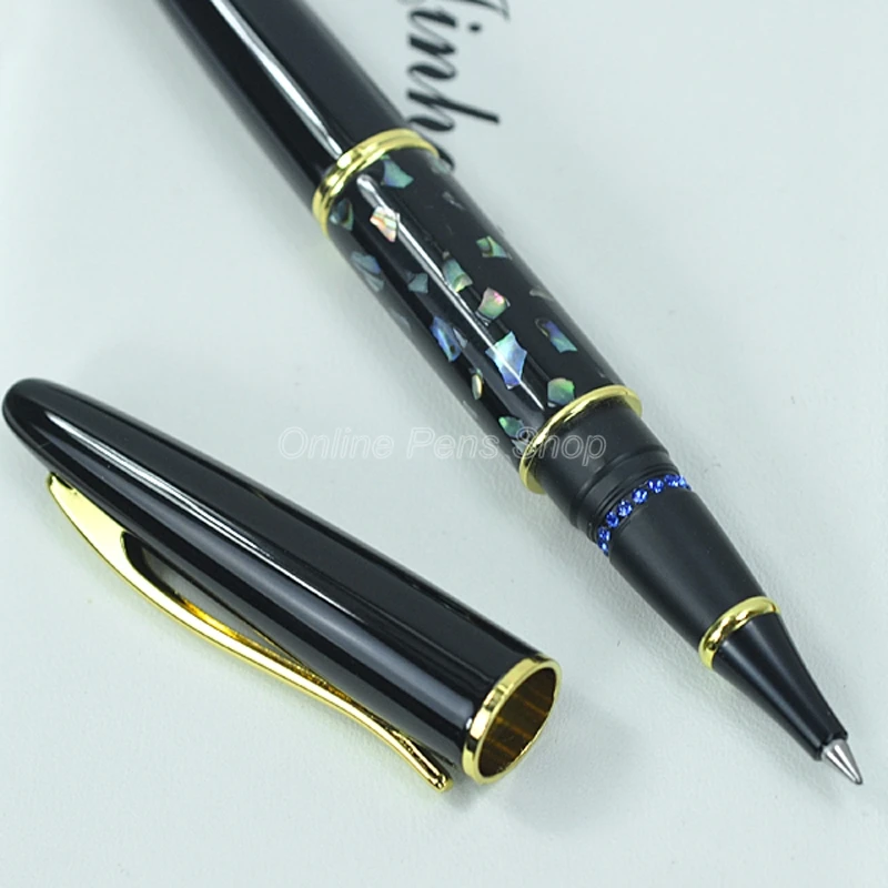 Jinhao Black & Golden Metal Jade Pattern Rollerball Pen Professional Writing Pen JRP008