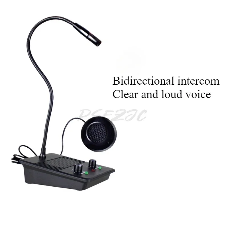 Window Two-way Intercom Bank Hospital Station Counter Ticketing Microphone Booth Conversation Mini Amplifier Speaker