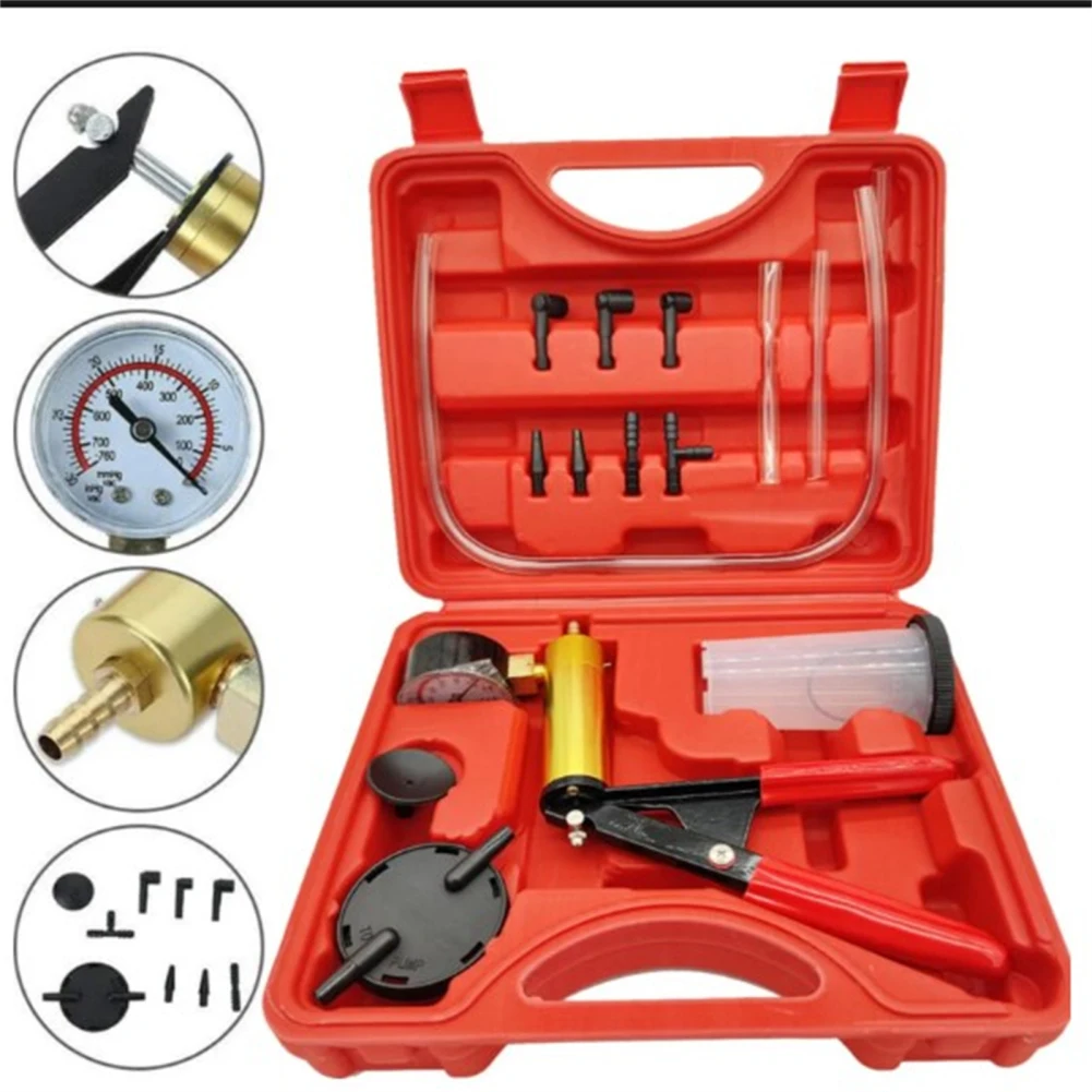 

1PC Brake Bleeder Kit Hand Vacuum Pump Brake Clutch Fluid Extractor With Storage Case Car Motocycle Repair Tools Dropshipping