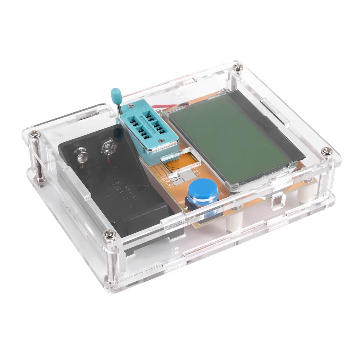 ESR Meter Mega328 Transistor Tester Digital V2.68 LCR-T4 Capacitance MOS/PNP/NPN LCR 12864 LCD Screen Tester with Box