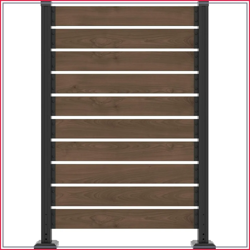 60''H x 40''W Outdoor No Dig Cedar Wood Fence Privacy Screen