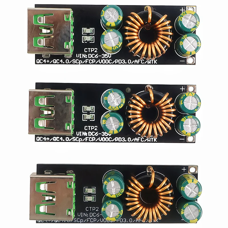 QC4.0 QC3.0 3518 USB Type-C Mobile Phone Quick Charge Adapter 6 -35V Step Down Buck Boost Module for  Mobile Phone Quick Charge