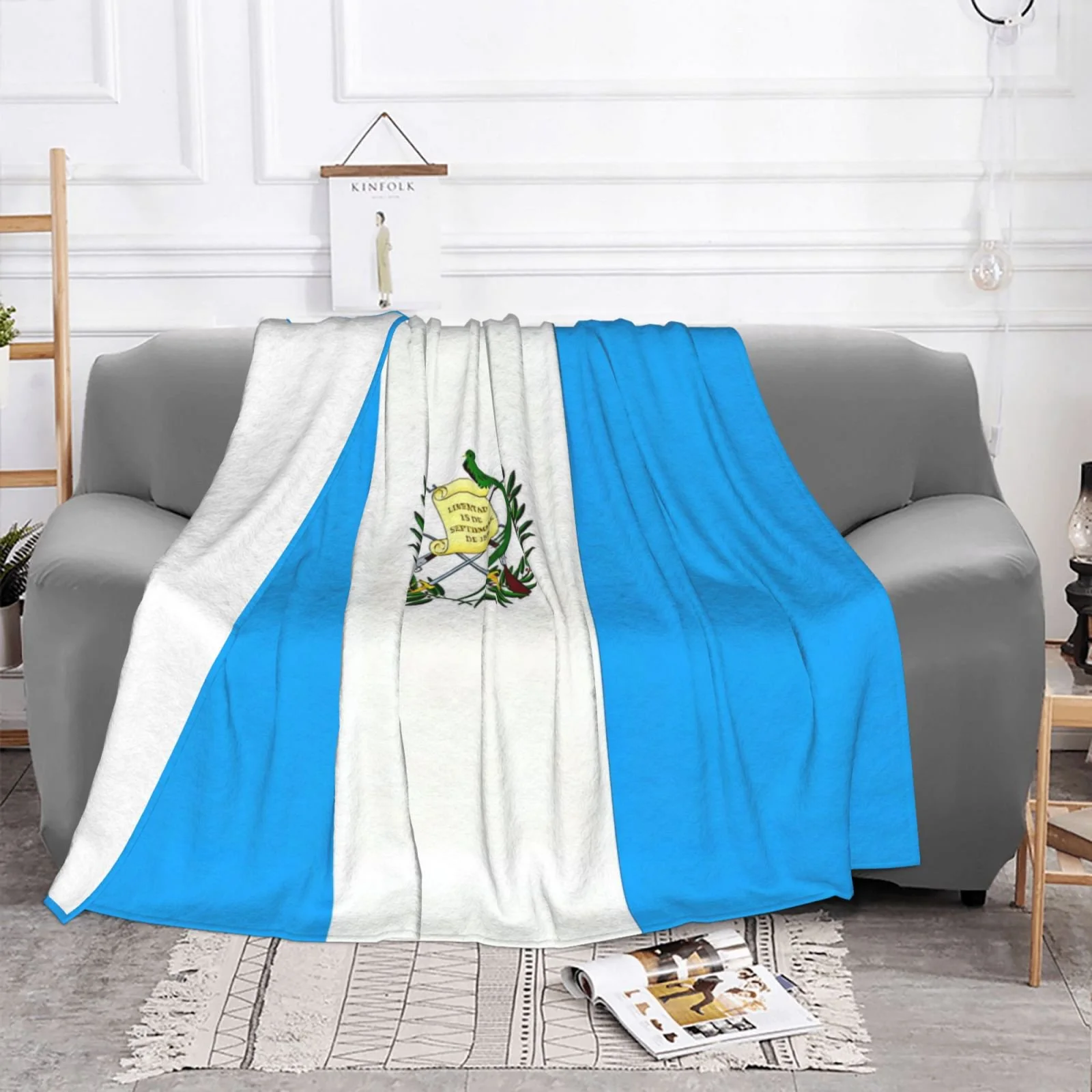 Flagicts 100% Cotton Cute Guatemala  Flag Throw Blanket