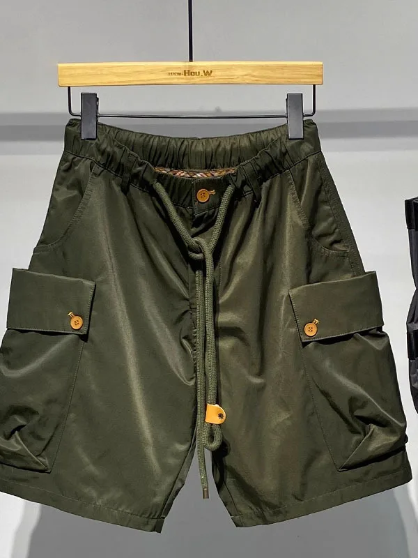 

Extra Large 300 Pou orts Men's Loose Casual Workwear Summer Versatile Five-Quarter Pants Straight Leg ket Detail Regu...