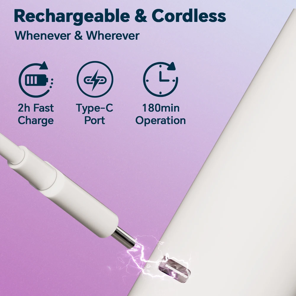 طقم مثقاب أظافر كهربائي 2 في 1 وإضاءة أظافر محمولة بالأشعة فوق البنفسجية، أداة مانيكير لاسلكية قابلة لإعادة الشحن لأظافر الجل، تلميع مانيكير #6