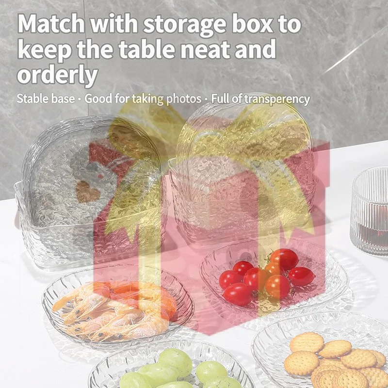 【HG】8PCS/SET Snack Bowls Fruit Plate Dessert Plate Bone Spitting Dish Candy Snack Dish Salad Dish Residue Storage Tray Home