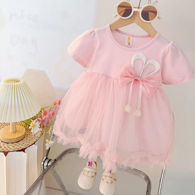 2026 Summer New Baby Girl Baby Casual Beautiful Princess Dress Summer Preschool Little Girl Mesh Skirt
