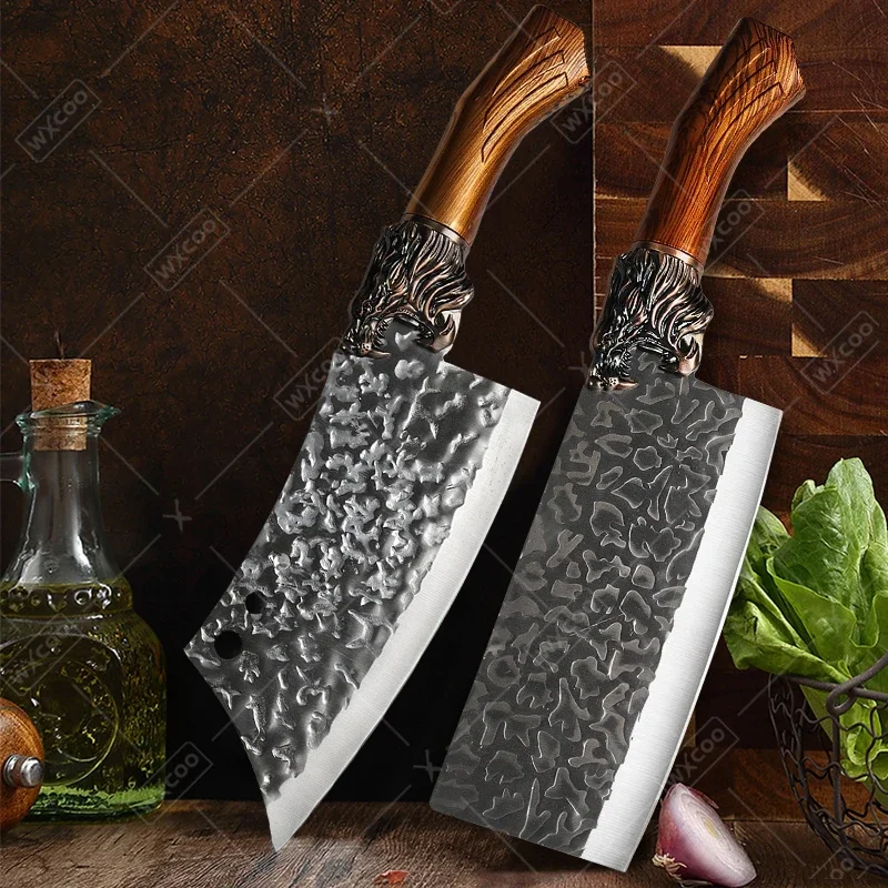 WXCOO Hand-Forged Boning Knife Professional Chef Knives Stainless Steel Meat Cleaver Butcher Fruit Peeler Kitchen Cooking Tools