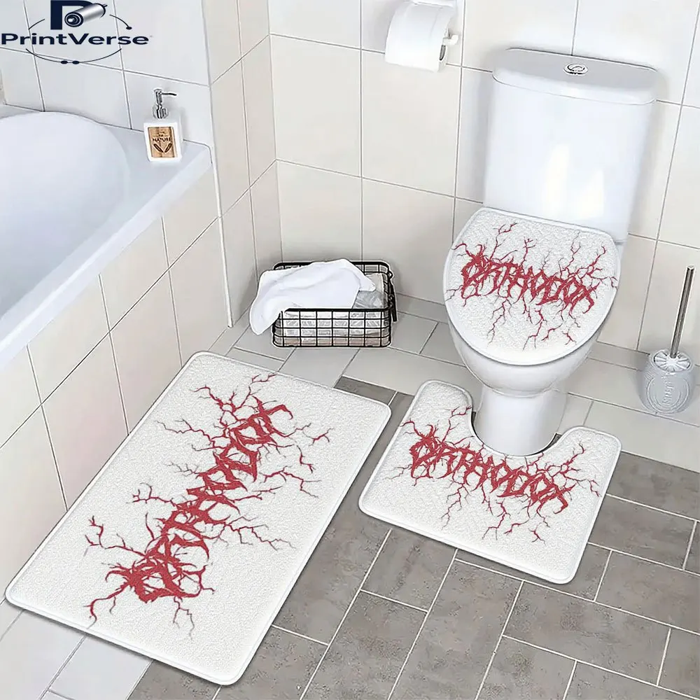 

3 шт. Набор ковриков для ванной из Эфиопского православного Святого Писания - Нескользящие флокированные напольные коврики с амфрированным текстом (рмажность 1) - Мягкие - похожие f