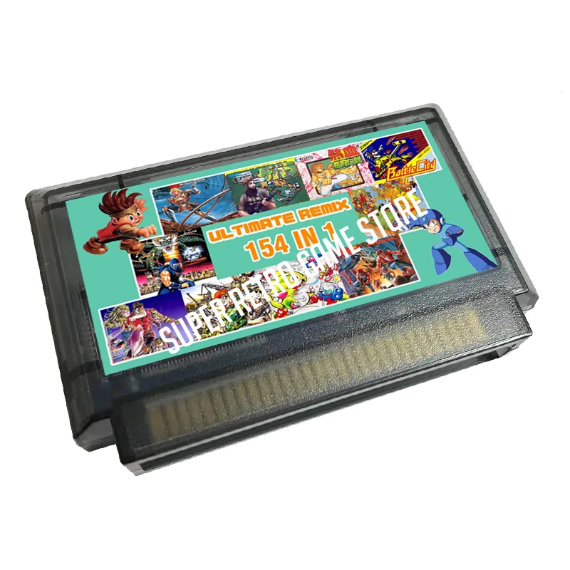 The Ultimate Remix Of 154 in 1 Game Cartridge for FC Console 60Pins Video Game Cartridge