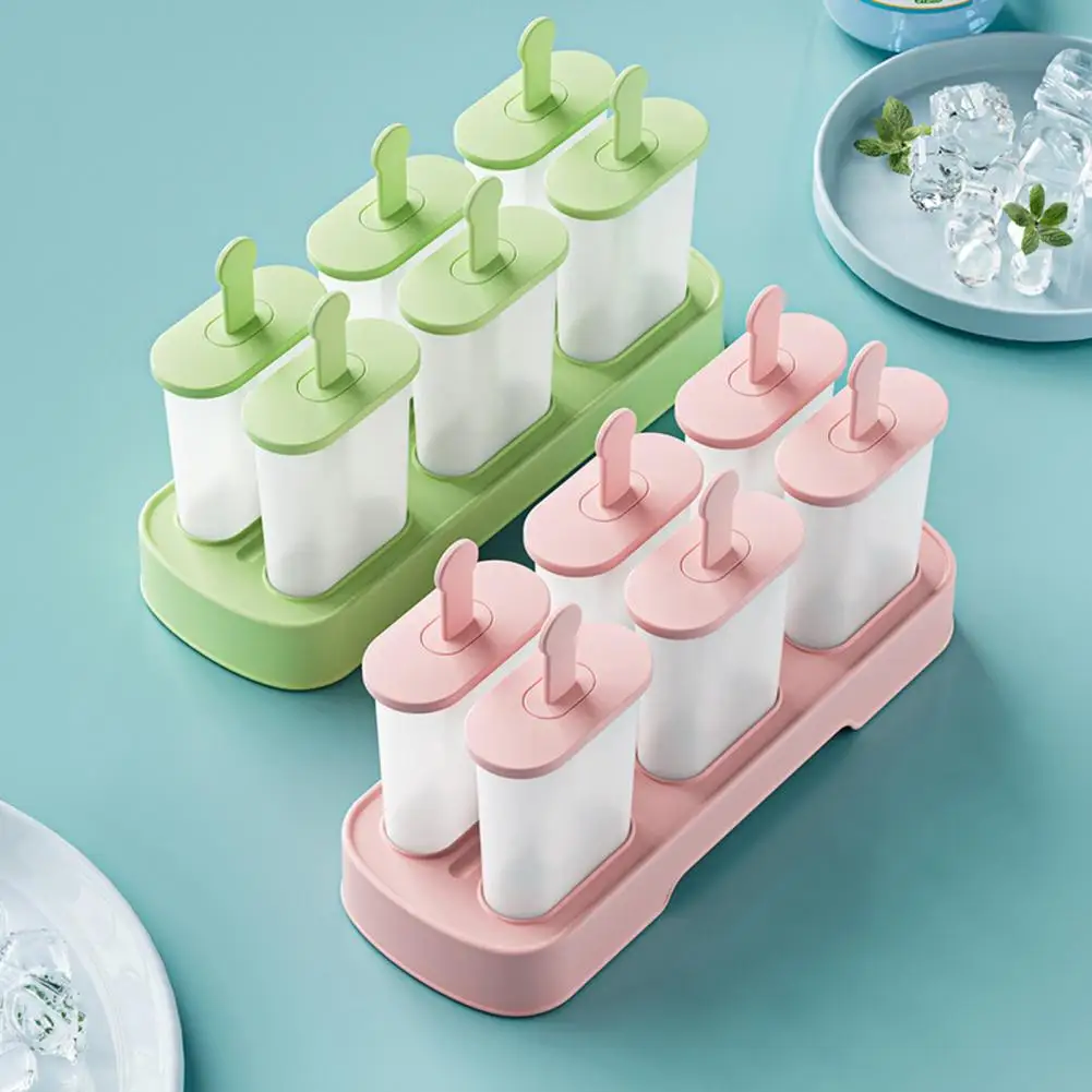 Flexible Silicone Molds 6pcs Ice Cream Mold Set Plastic Maker for Homemade Yogurt Fruit Ice Cream Chocolate Pudding S for Kids