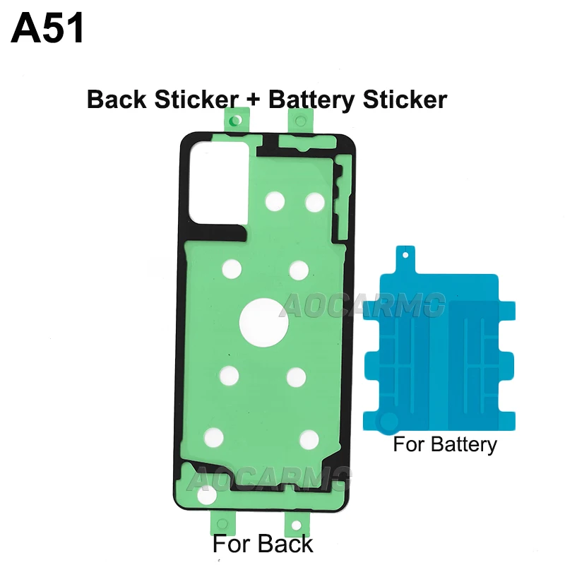 Aocarmo For Samsung Galaxy A51 A71 SM-A7160 SM-A5160 Back Cover Adhesive Battery Sticker Glue Replacement Parts