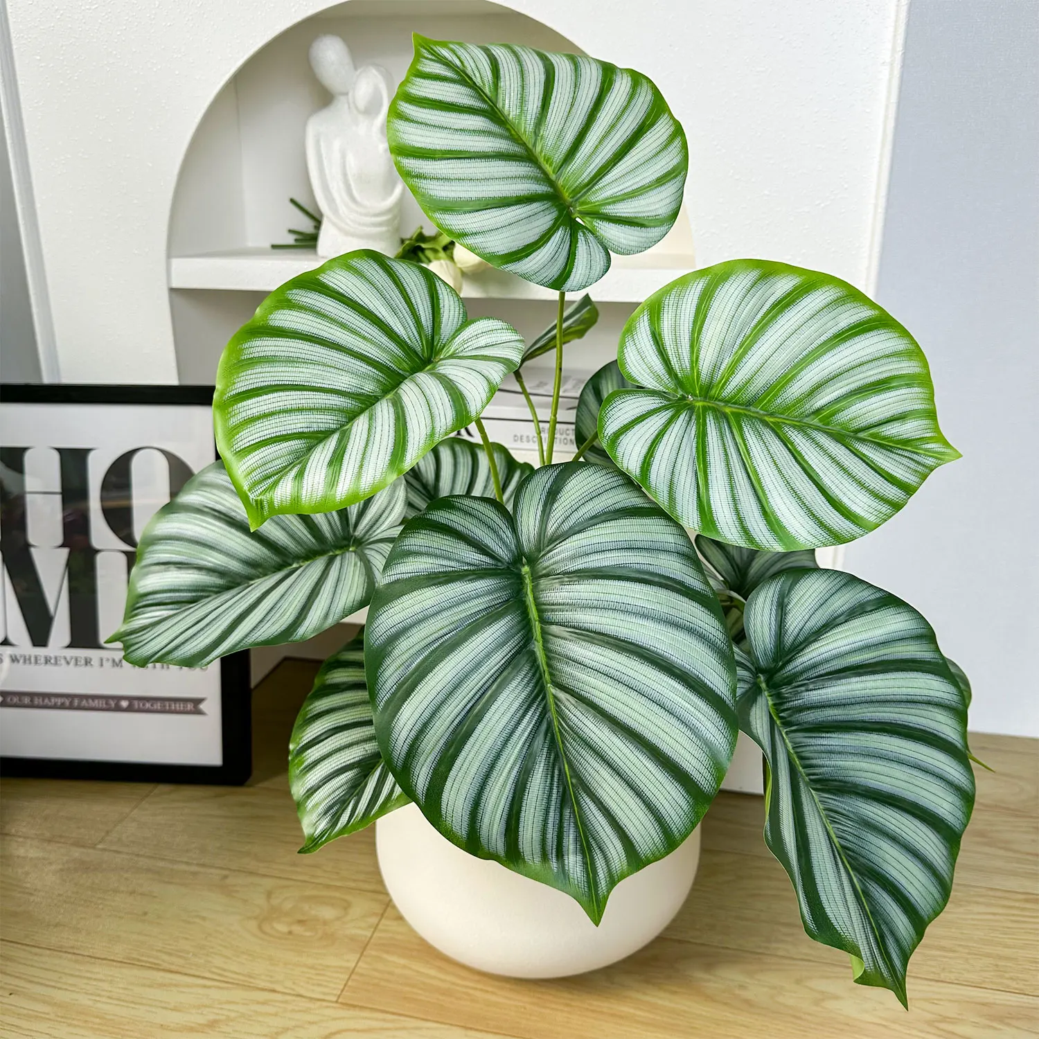 65/100cm Artificial Monstera Plants Fake Palm Tree Plastic Turtle Leaves Green Tall Plants For Home Garden Office  Decor