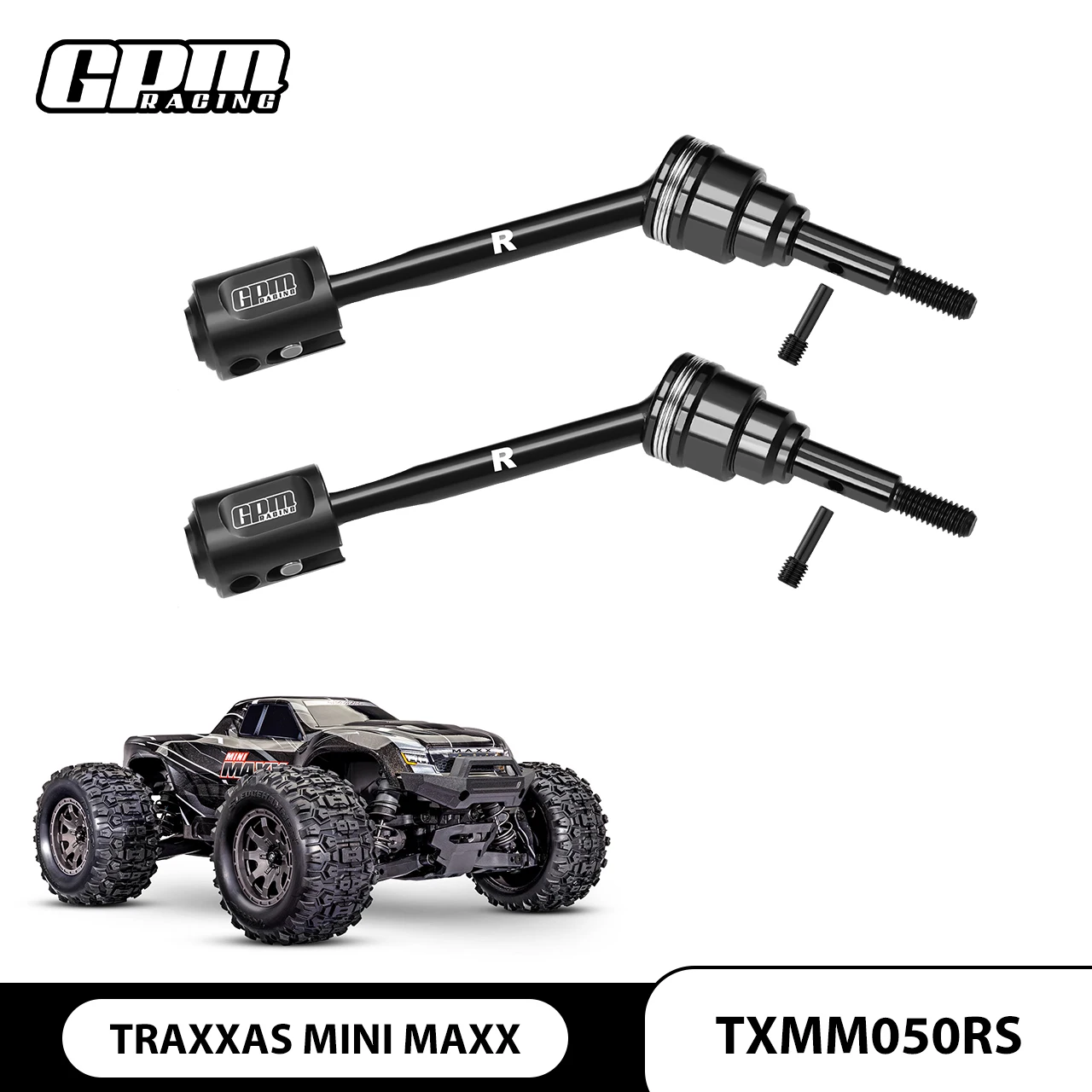 

GPM 4140 CARBON STEEL REAR DRIVESHAFTS AND DRIVE CUPS (50MM) For TRAXXAS Mini Maxx