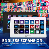 AJAZZ AKP153E Multifunctional Console Panel Desktop Assistente 15 Macro Keys Trigger Actions Custom Mini Keyboard