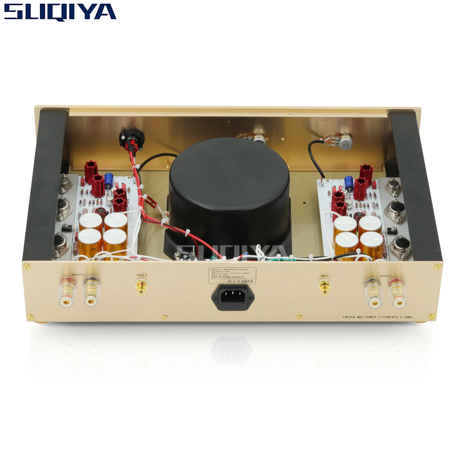 Imagem -04 - Suqiya-clone Fm300a Amplificador de Potência Acoustics fm Áudio Hi-fi 150w x 4o 80w x 8o