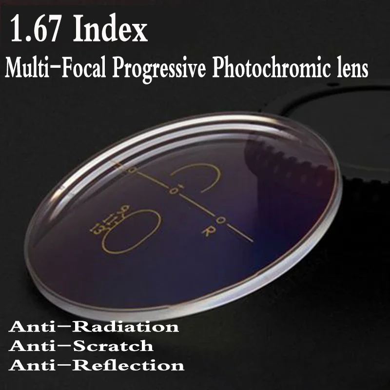 

1.56 1.61 Photochromic Progressive Multifocal Reading Glasses Lenses for See Far and Near Colored Lenses for Eyes