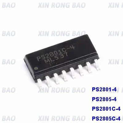 10pcs/lot PS2801-4 PS2805-4 PS2801C-4 PS2805C-4 PS2801 PS2804 SOP-16 photoelectric coupler chip