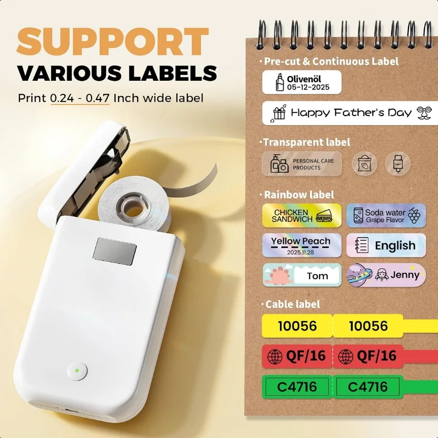 Label Maker Label Maker hine with Tape Portable Bluetooth Label Printer with Little Space Mini D10 Label hine with Multiple Per