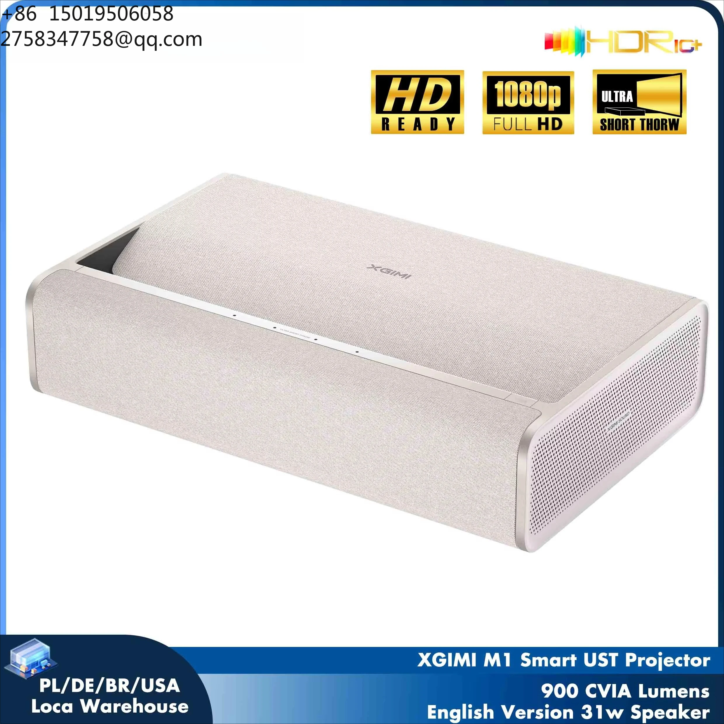 In Stock XGIMI M1 UST Projector 1080p FHD 4K Support Smart Android Wifi Projector 900CVIA Lumens Ultra Short Throw Projector