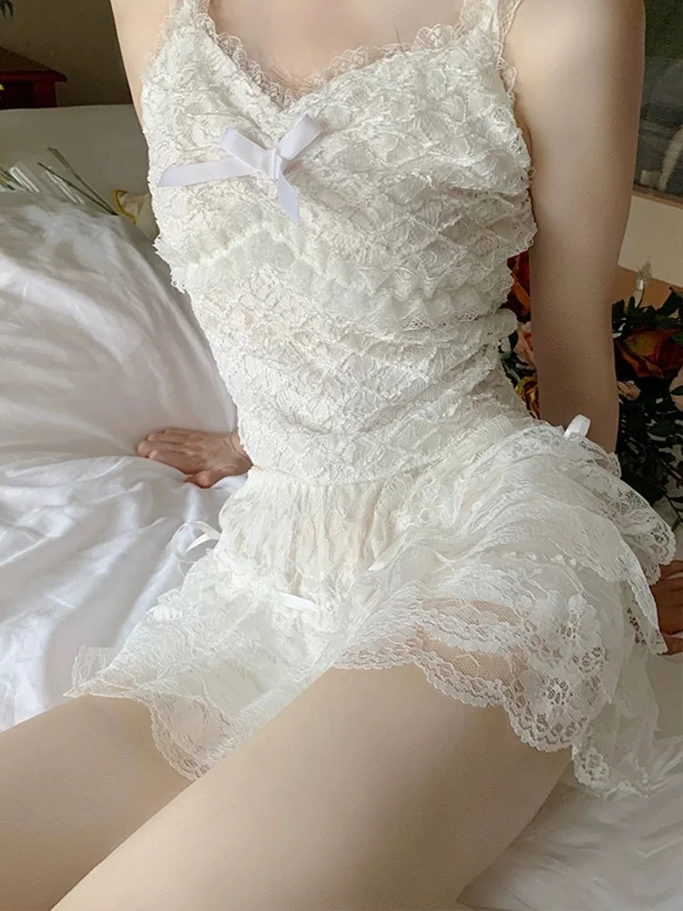 Plus Size Safety Short Pants Women Lace Trim Layered Ruffle Bloomers Shorts Lolita Style Cake skirt Solid Color Shorts