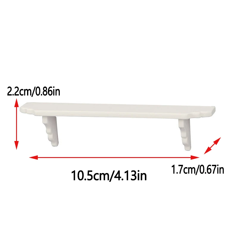 1:12 Rak Putih Mini Rak Gantung Mainan Simulasi Model Furnitur Rumah Boneka Aksesori Dekorasi Dapur Kamar Tidur