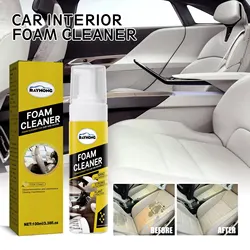 Car Interior Foam Cleaner Spray Powerful Decontamination Leather Seat Foam Cleaning Auto Maintenance Tool 100ML