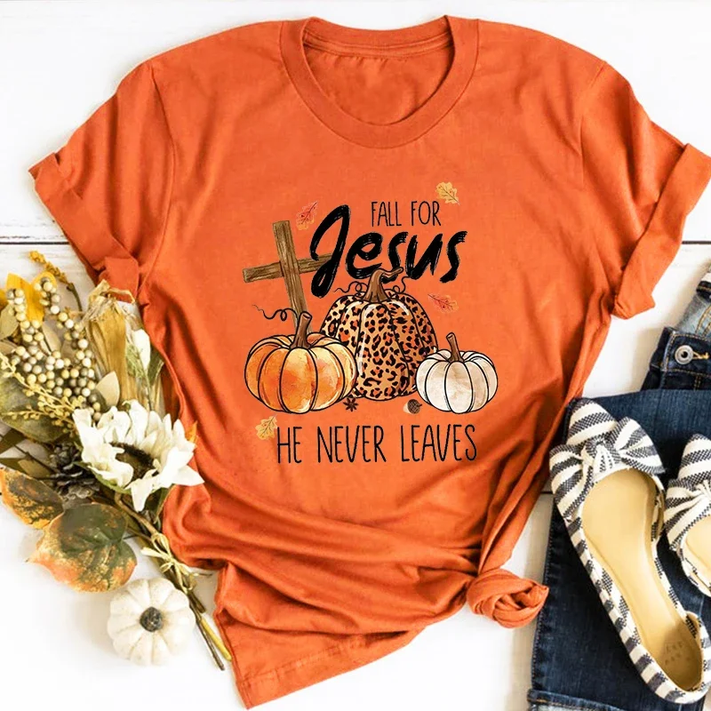 

Fall Shirt Fall for Jesus Tshirt Thanksgiving Tshirt Aesthetic Clothes Fall for Jesus Shirt Autumn Women Clothing L