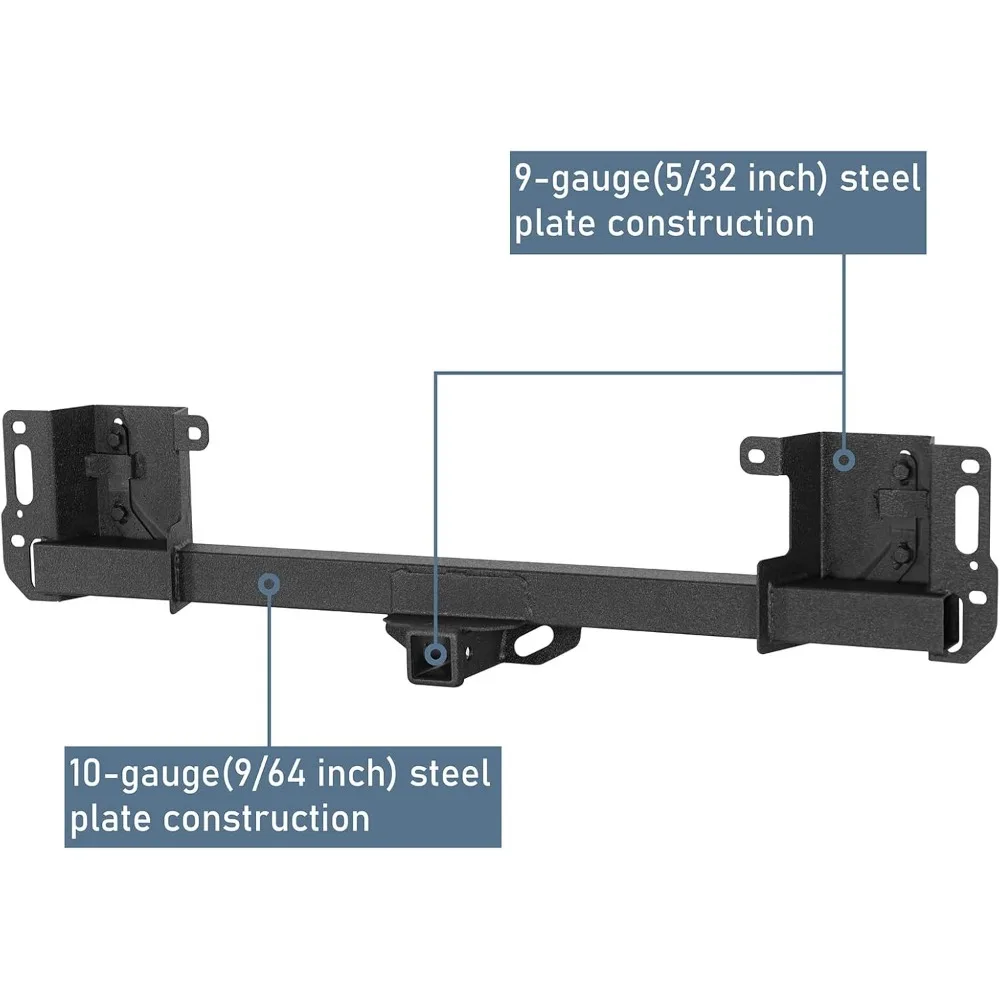 وصلة مقطورة شديدة التحمل مقاس 2 بوصة من الفئة 3 لـ 2015-2025 Ford F-150، جهاز استقبال إطار أنبوبي مربع #6