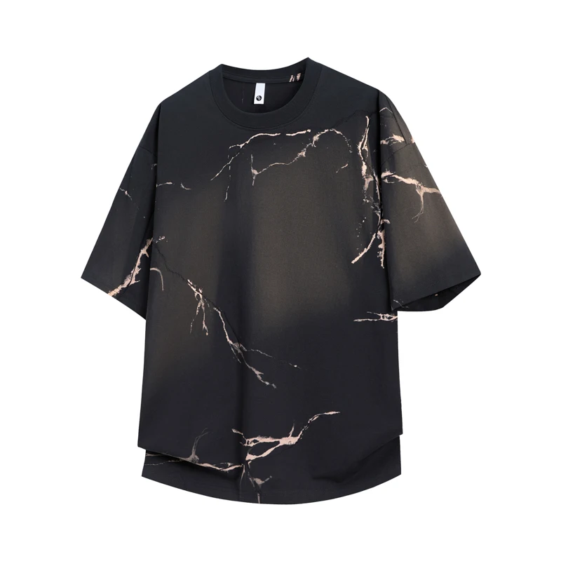 Classic T Shirt For Man Oriental Pattern Simple Style Breathable Fabric Daily Basic Tee Mens