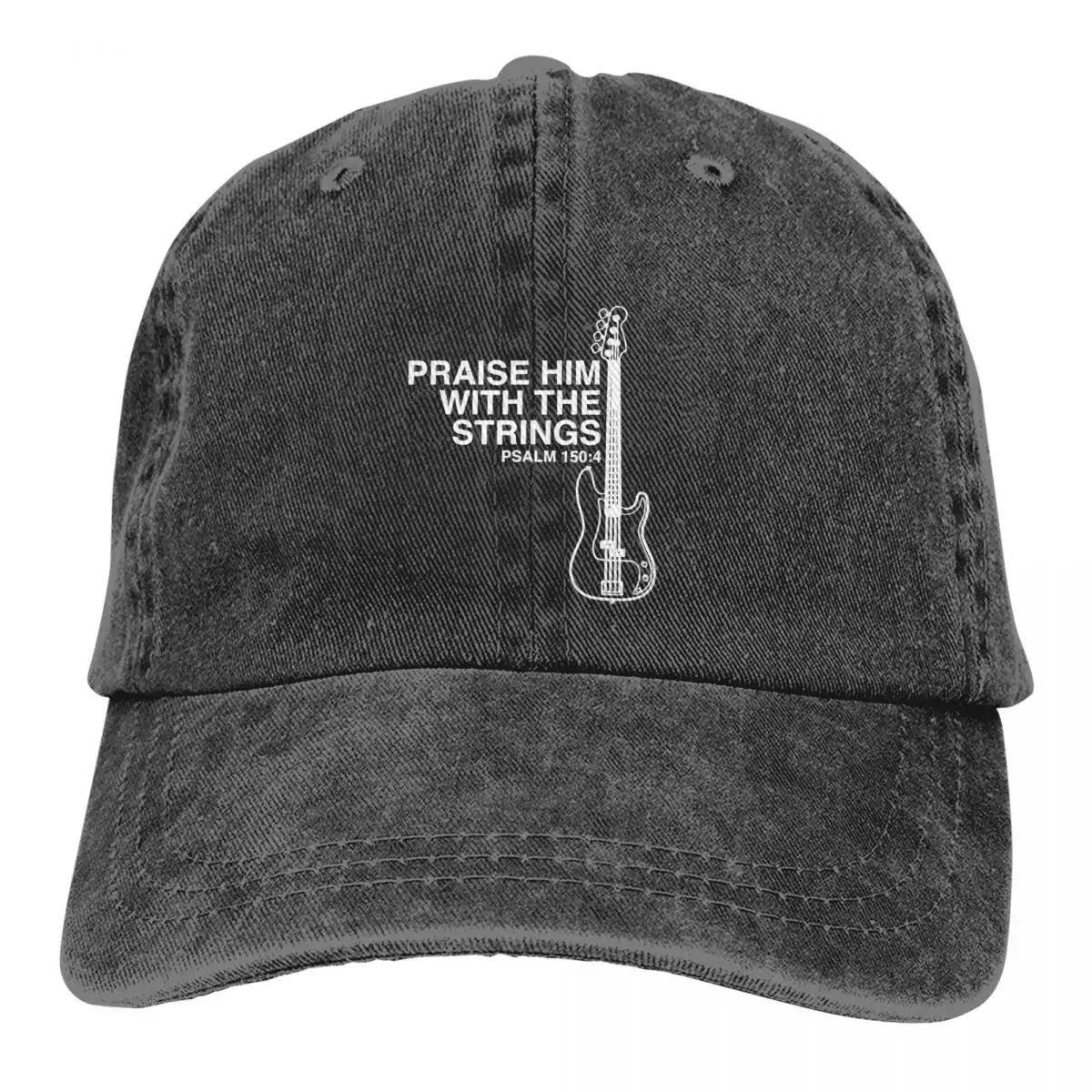 

Guitar Rock Multicolor Hat Peaked Men Women's Cowboy Cap Praise Him Christian Bass Baseball Caps Personalized Visor Protect Hats