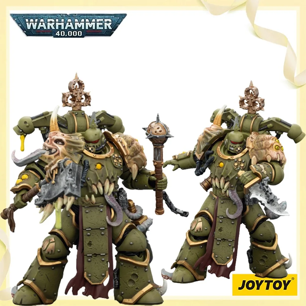 100% Original y Genuino en Stock JOYTOY Plague Marine con Hacha Bubótica y Cuchillo de Plaga Figura de Juego Modelo Decoración Personaje Juguete