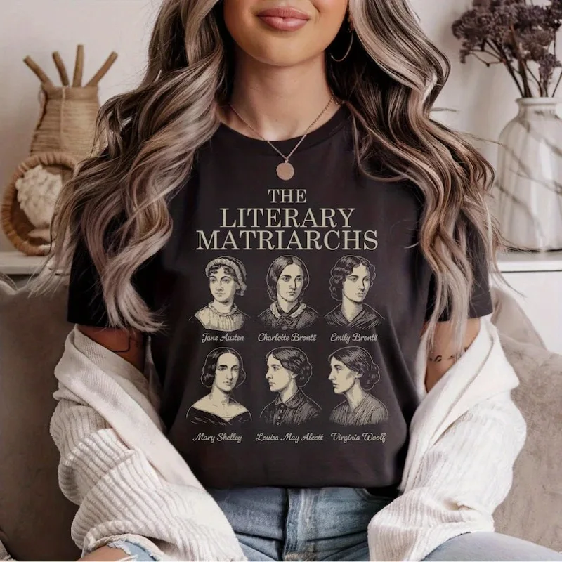 Wuthering Mountains and Rivers "and" Little Women "Black Book Fans Four Seasons New Style Unisex Casual T-shirt