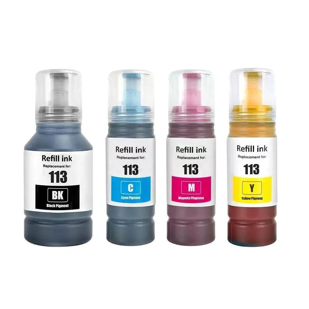 113 Premium Compatible Color Bulk Water Based Bottle Refill DGT Ink For Epson EcoTank ET-5880 ET-16600 Printer