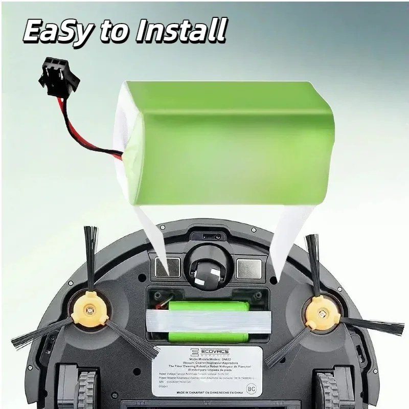 

14.4V 2600mAh Battery – for Conga Excellent 990/1090/1790/1990, Deebot N79S/N79/DN622, Robovac 11 & Tesvor X500 Robot Vacuums