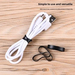 100PCS Silicone Cable Tie with Multiple Loops, Silicone Cable Tie with White and Black Bundling, Temperature Resistant Cable Tie