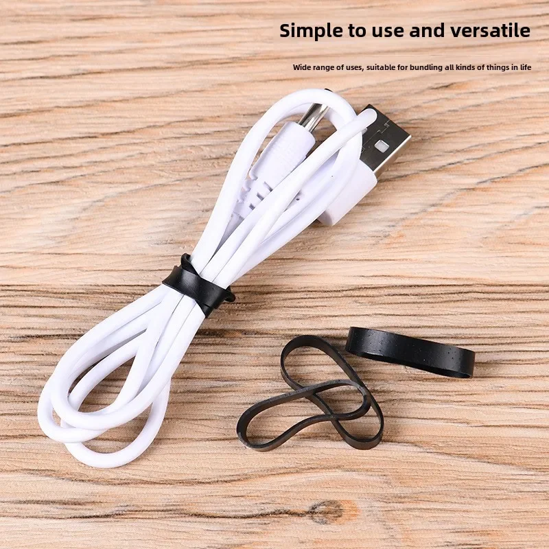 100PCS Silicone Cable Tie with Multiple Loops, Silicone Cable Tie with White and Black Bundling, Temperature Resistant Cable Tie