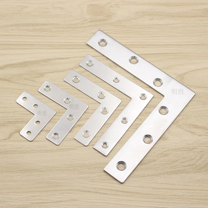 stainless steel Angle code L 90 degrees fixed Angle iron reinforcement steel sheet support furniture hardware fittings