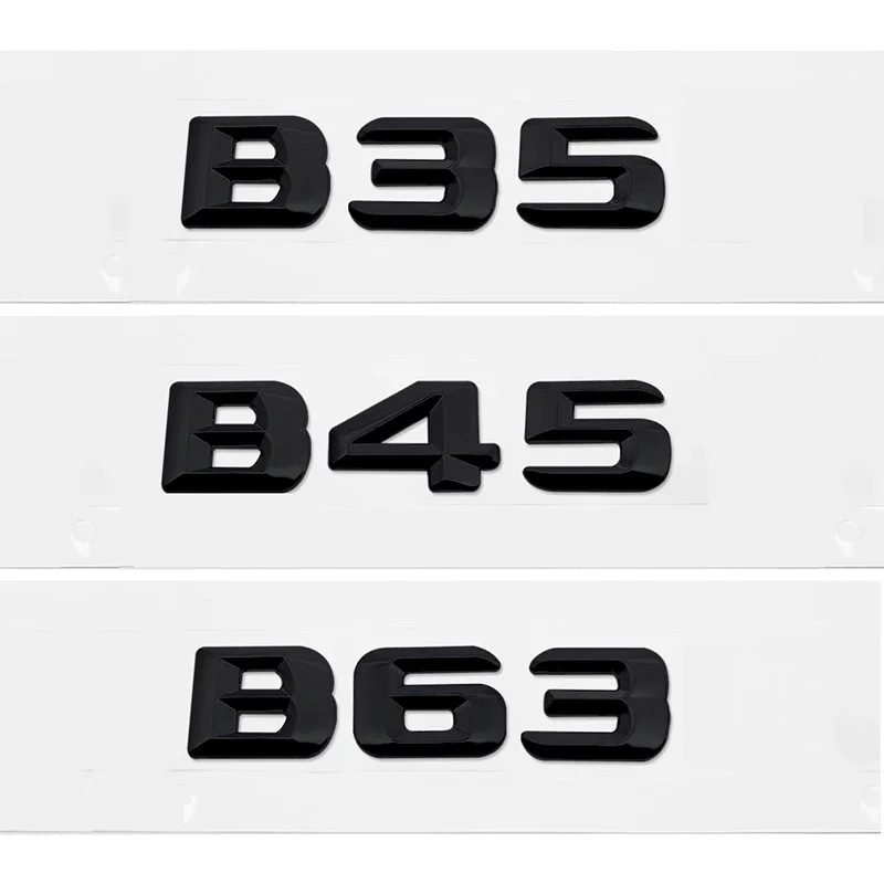 ABS Black Car Tail Sticker Emblem Rear Trunk Number Badge for Mercedes Benz B Class B35 B45 B63 B180 B200 B220 B250 B260 B300