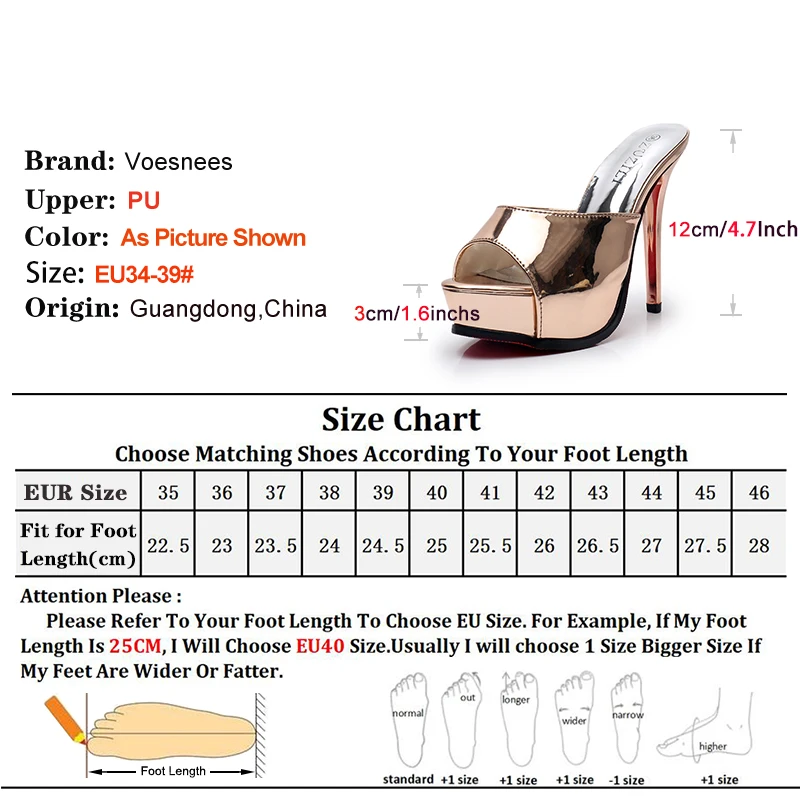 Summer High Heels Mules Designer Brand Golden Sandals Woman 2024 Luxury Platform Party Slides Shoes 12CM Stiletto Women Slippers