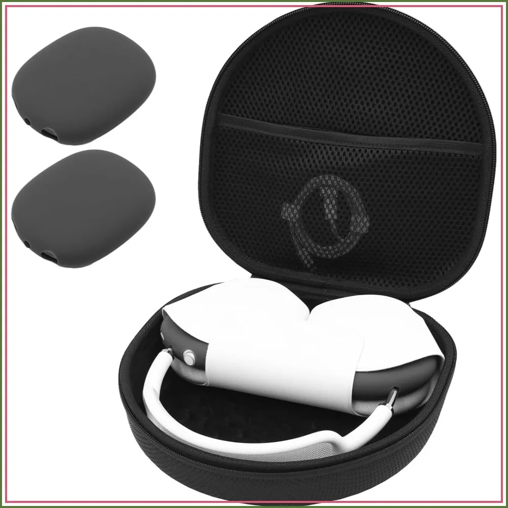 

Travel Protective Carrying Case for AirPods Max, Shockproof EVA Shell with Soft Lining & Accessory Pocket
