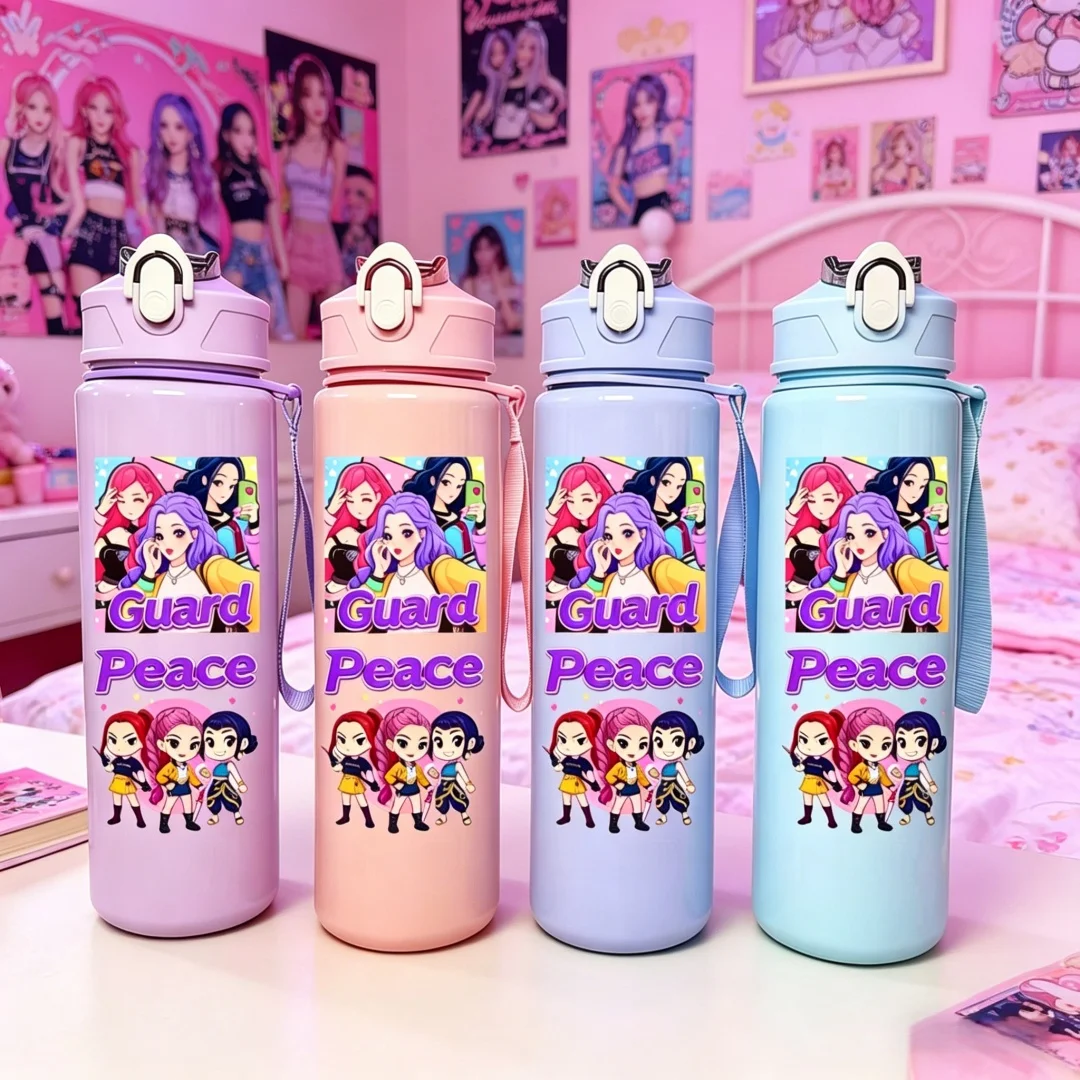 

Бутылка для воды с 3D-принтом в виде милой девочки-чипи, забавный дизайн в кинотематике, устойчивая к выцветанию, коллекционная, легкая, для путешествий