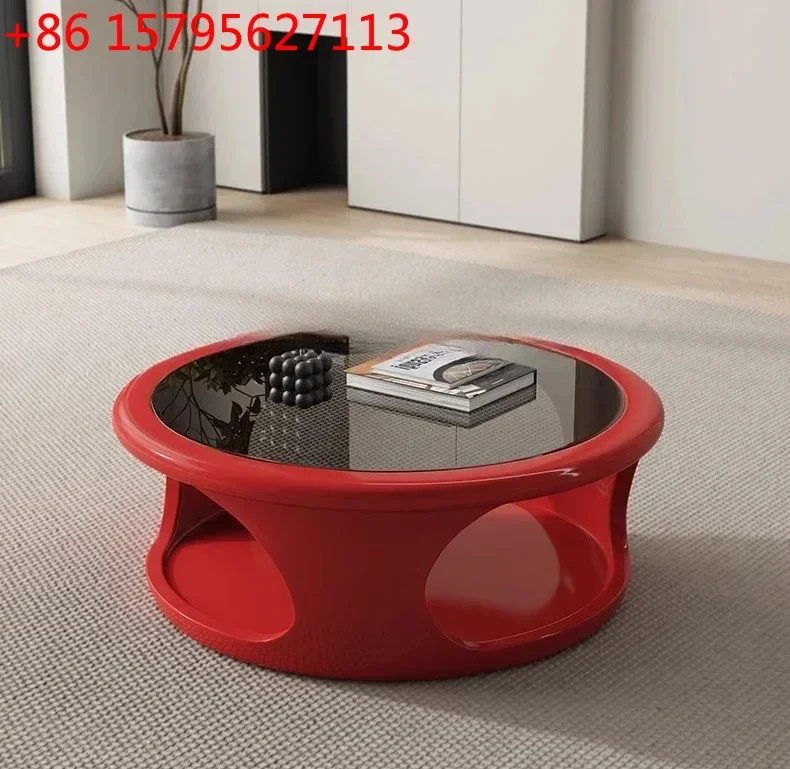 

Designer special-shaped coffee table living room household small apartment modern simple light luxury high-end round tea table