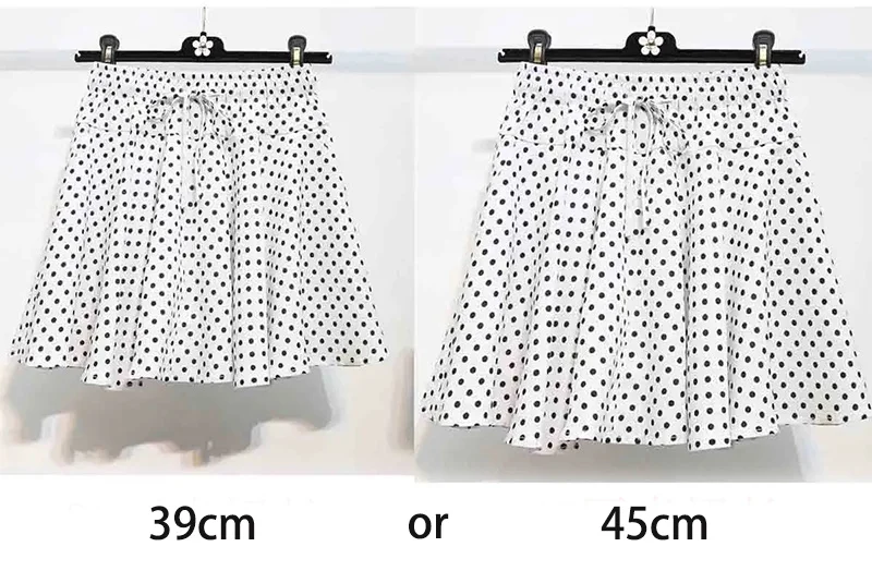 Invisible Zipper Open Crotch Pleated Skorts Summer Spring Outdoor Polka Dot Skirts Plus Size Women's 2 Layers Bottoms