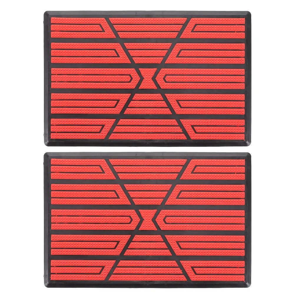 2Pcs Car Pedal Pad Replacement Sturdy Plastic Rubber Floor Mat Patch Kit Easy Install Anti-Slip Design Auto Interior